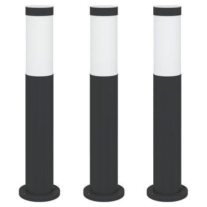 Pollerleuchten 3er 50 cm Edelstahl IP44