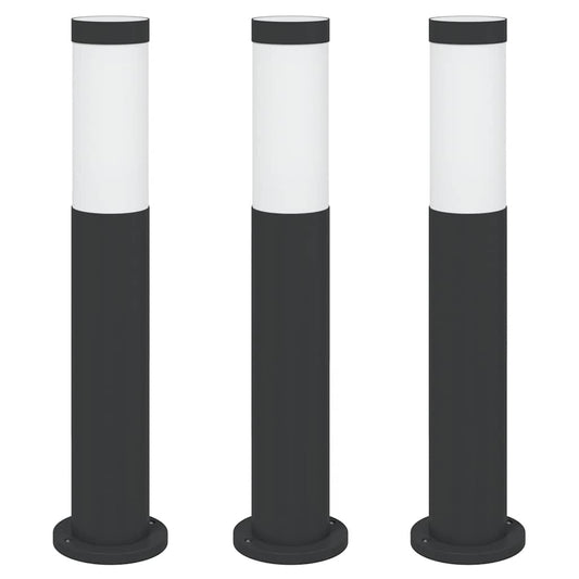 Pollerleuchten 3er 50 cm Edelstahl IP44
