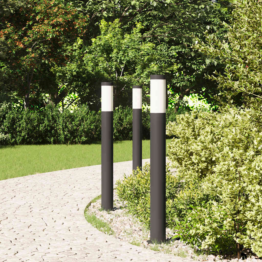 Pollerleuchten 3er 80 cm Edelstahl IP44