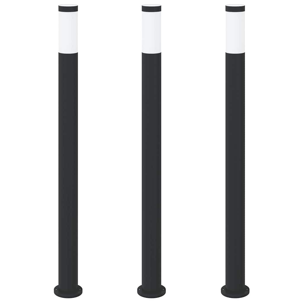 Pollerleuchten 3er 110 cm Edelstahl IP44