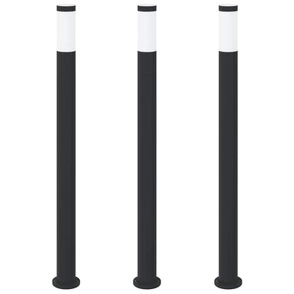 Pollerleuchten 3er 110 cm Edelstahl IP44