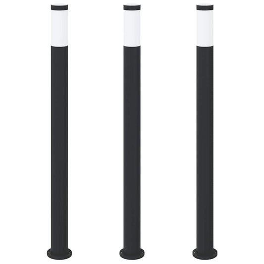 Pollerleuchten 3er 110 cm Edelstahl IP44