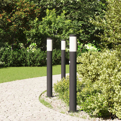 Pollerleuchten mit Sensor 3er 80 cm Edelstahl IP44