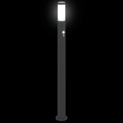Pollerleuchten mit Sensor 3er 110 cm Edelstahl IP44
