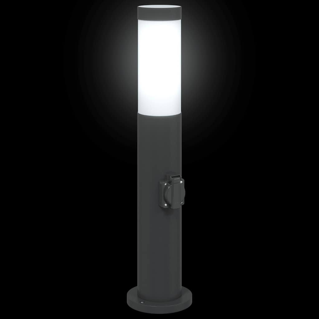 Pollerleuchte mit Auslass 50 cm Edelstahl IP44