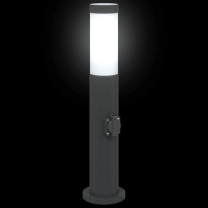 Pollerleuchte mit Auslass 50 cm Edelstahl IP44