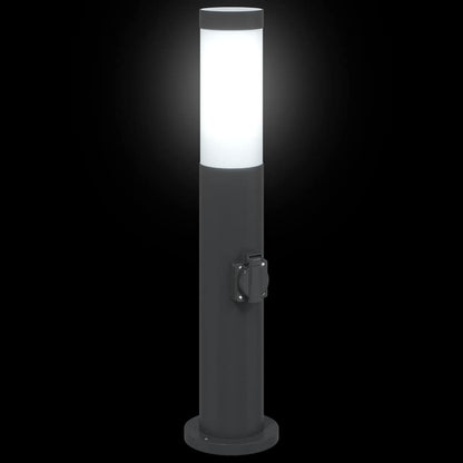 Pollerleuchten mit Auslass 3er 50 cm Edelstahl IP44