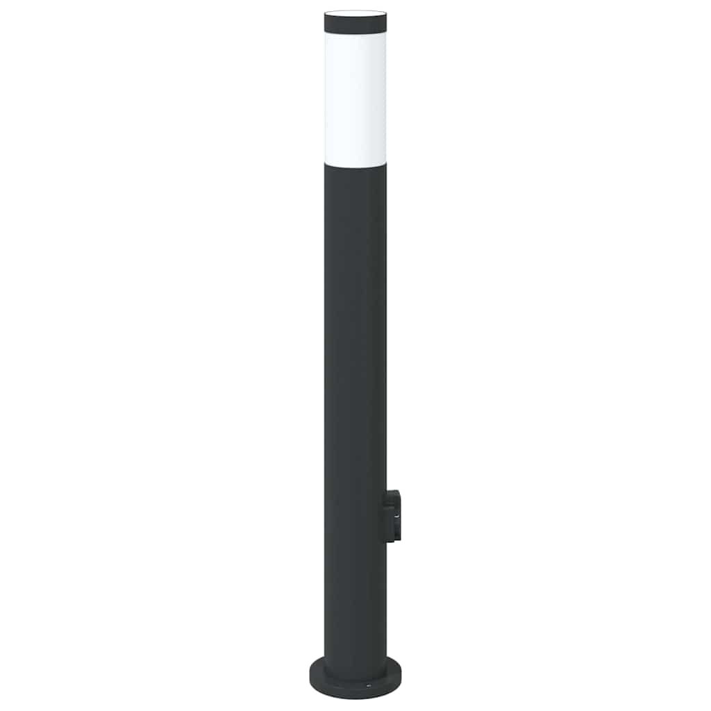 Pollerleuchte mit Auslass 80 cm Edelstahl IP44