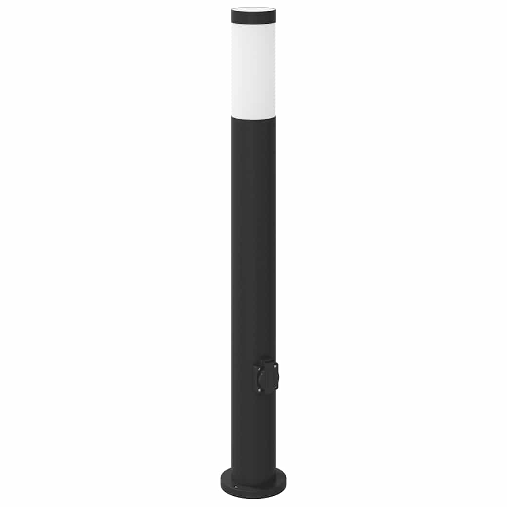 Pollerleuchten mit Auslass 3er 80 cm Edelstahl IP44