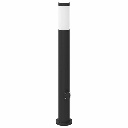 Pollerleuchten mit Auslass 3er 80 cm Edelstahl IP44
