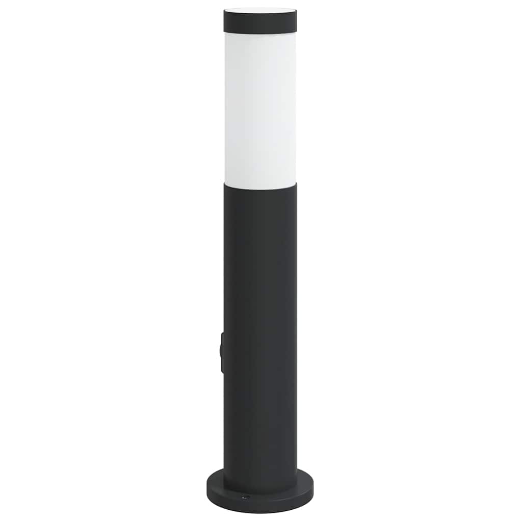 Pollerleuchte mit Sensor und Steckdose 50 cm Edelstahl IP44