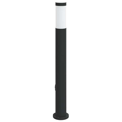 Pollerleuchte mit Sensor&Steckdose 80 cm Edelstahl IP44