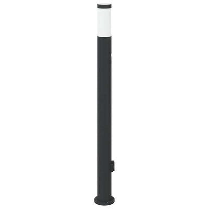Pollerleuchte mit Sensor und Steckdose 110 cm Edelstahl IP44