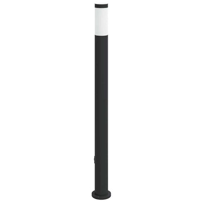 Pollerleuchte mit Sensor und Steckdose 110 cm Edelstahl IP44