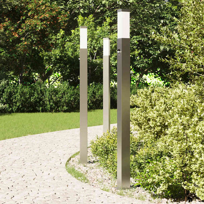 Pollerleuchten mit Sensor 3 Stk. 110 cm Edelstahl IP44
