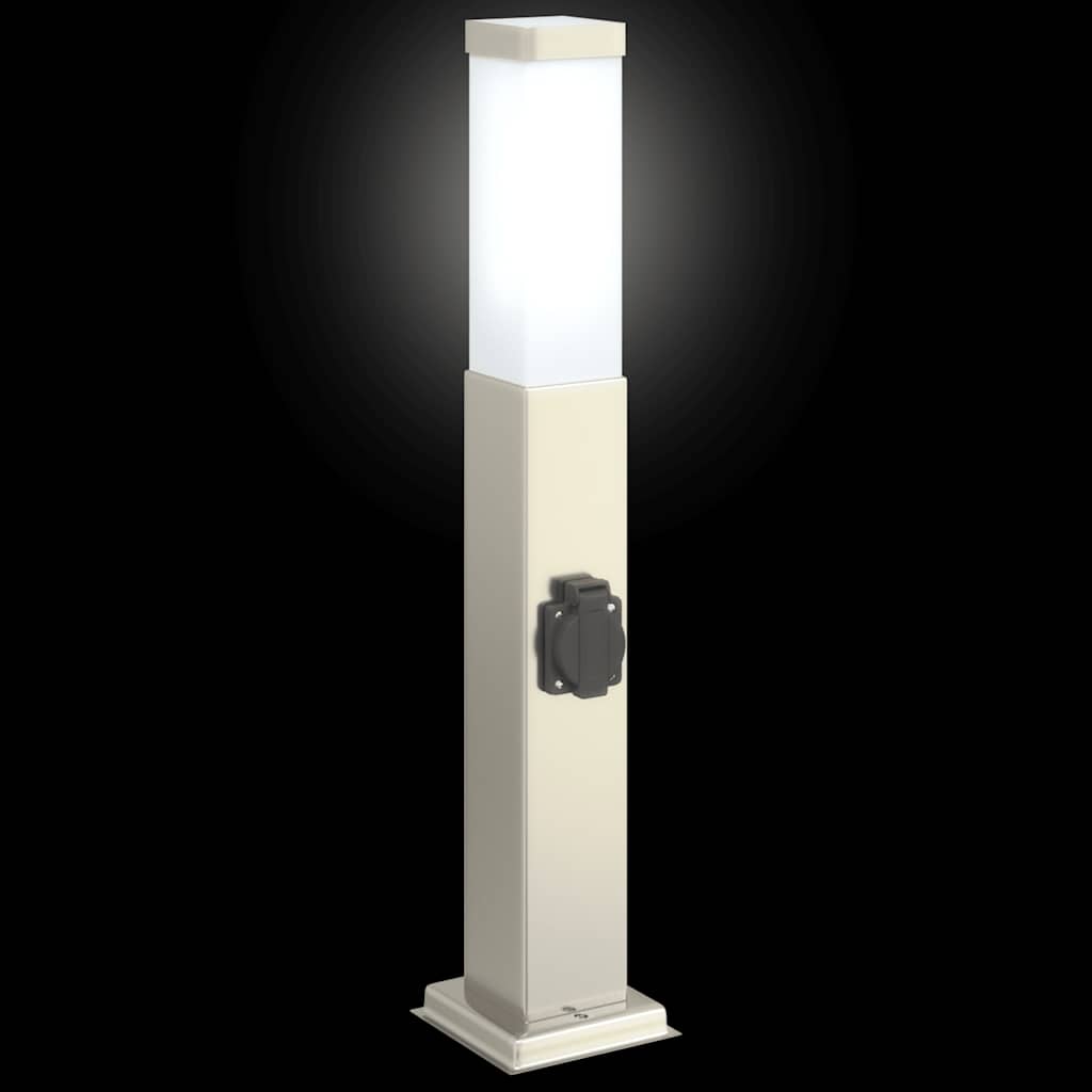 Pollerleuchte mit Auslass 50 cm Edelstahl IP44