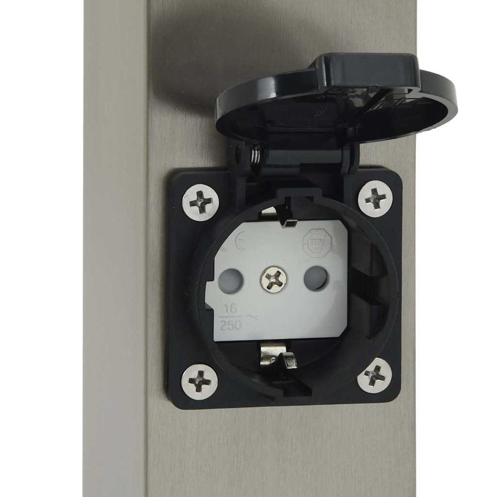 Pollerleuchte mit Auslass 50 cm Edelstahl IP44