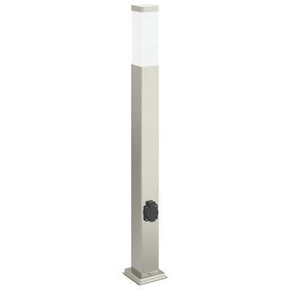 Pollerleuchte mit Auslass 80 cm Edelstahl IP44