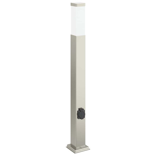 Pollerleuchte mit Auslass 80 cm Edelstahl IP44