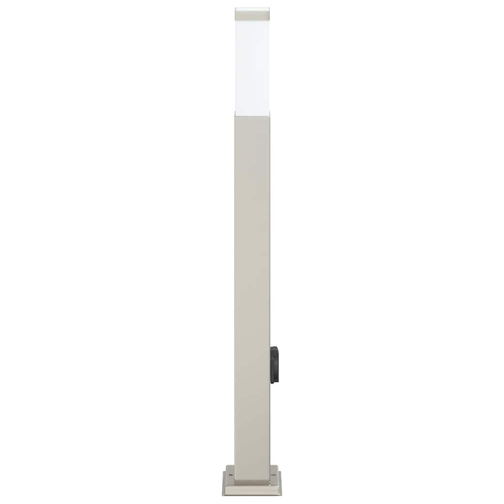 Pollerleuchte mit Auslass 80 cm Edelstahl IP44