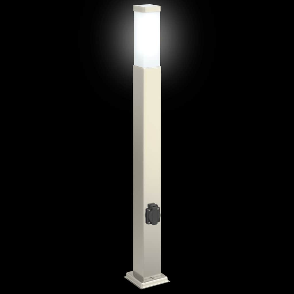 Pollerleuchte mit Auslass 80 cm Edelstahl IP44