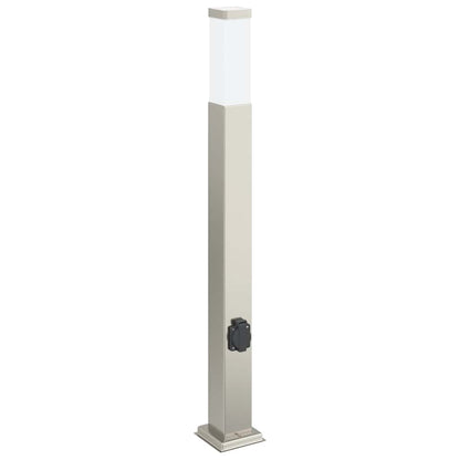 Pollerleuchten mit Auslass 3 Stk. 80 cm Edelstahl IP44