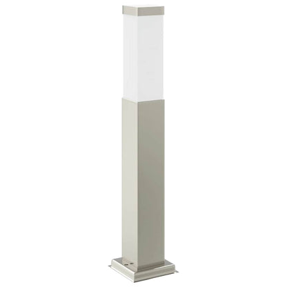 Pollerleuchte mit Sensor und Steckdose 50 cm Edelstahl IP44