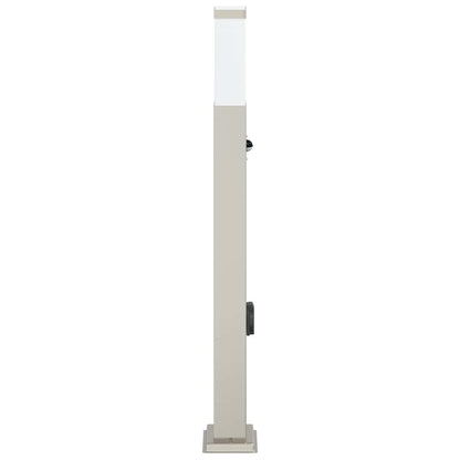 Pollerleuchte mit Sensor&Steckdose 80 cm Edelstahl IP44