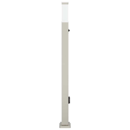 Pollerleuchte mit Sensor und Steckdose 110 cm Edelstahl IP44