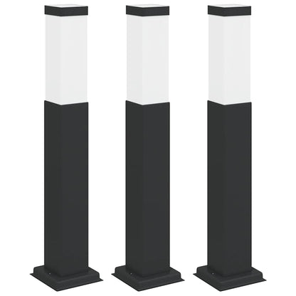 Pollerleuchten 3 Stk. 50 cm Schwarz IP44