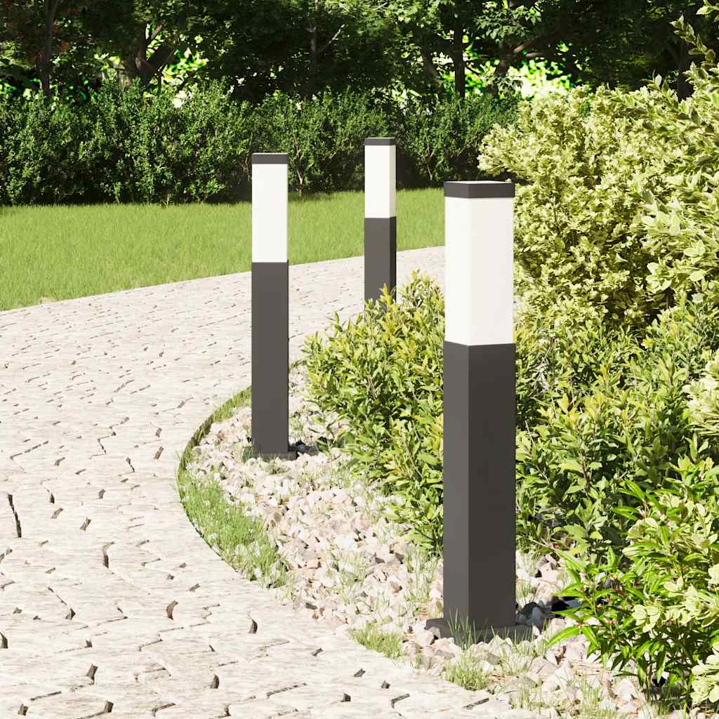 Pollerleuchten 3 Stk. 50 cm Schwarz IP44