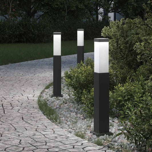 Pollerleuchten 3 Stk. 50 cm Schwarz IP44