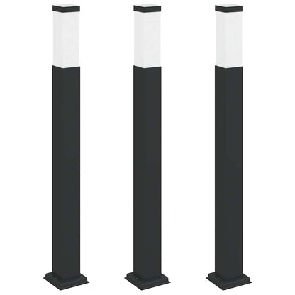 Pollerleuchten 3 Stück 80 cm Schwarz IP44