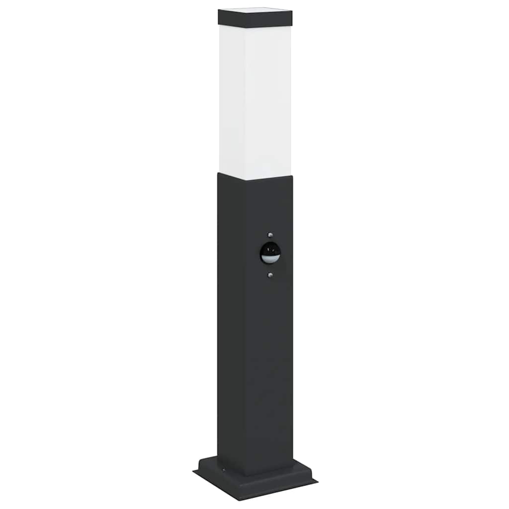 Pollerleuchte mit Sensor 50 cm Schwarz IP44