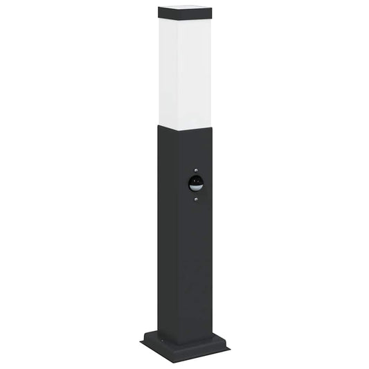 Pollerleuchte mit Sensor 50 cm Schwarz IP44