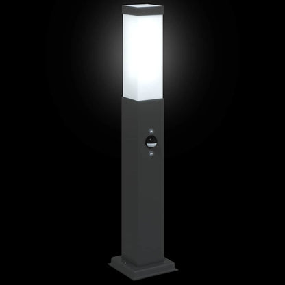 Pollerleuchte mit Sensor 50 cm Schwarz IP44