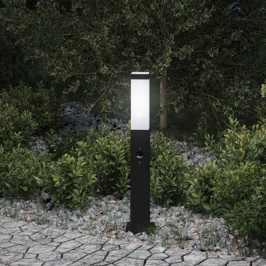 Pollerleuchte mit Sensor 50 cm Schwarz IP44