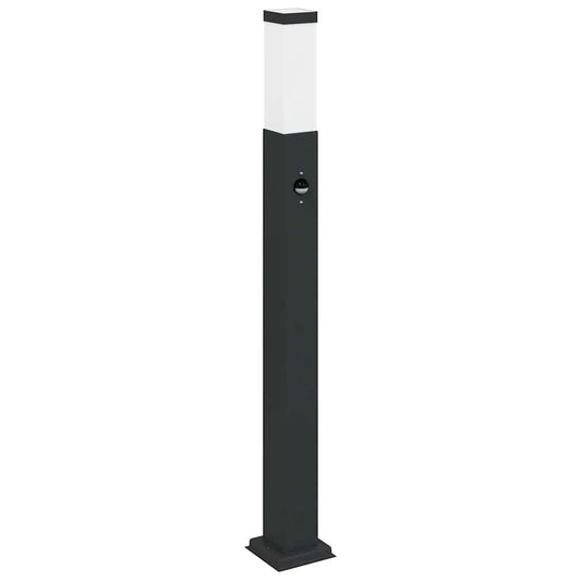 Pollerleuchte mit Sensor 80 cm Schwarz IP44