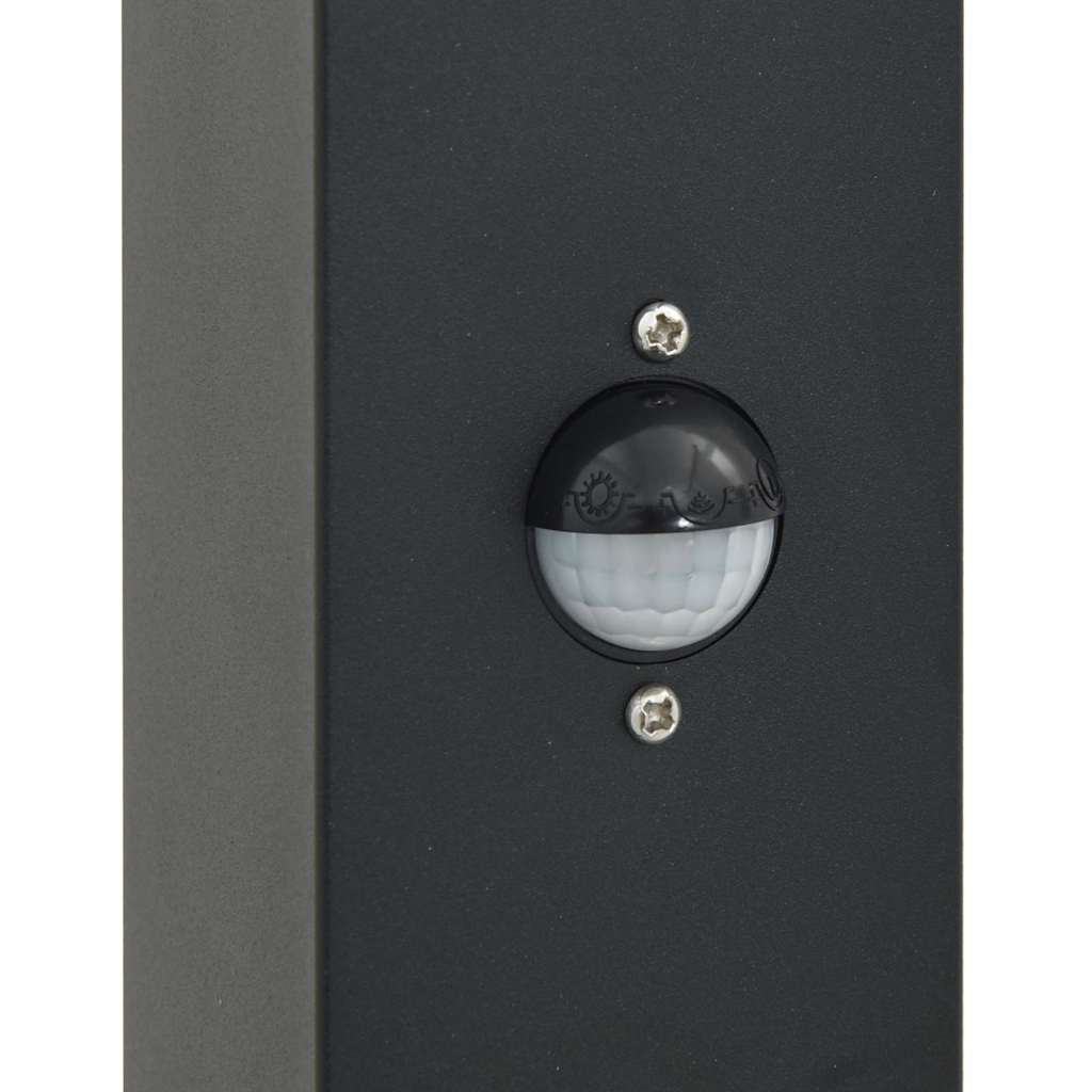 Pollerleuchte mit Sensor 80 cm Schwarz IP44