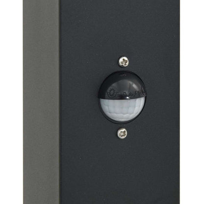 Pollerleuchte mit Sensor 80 cm Schwarz IP44