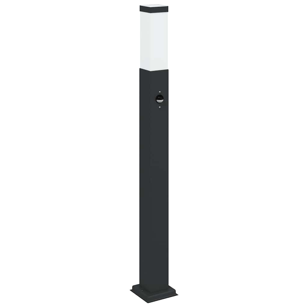 Pollerleuchten mit Sensor 3 Stk. 80 cm Schwarz IP44