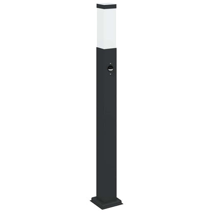 Pollerleuchten mit Sensor 3 Stk. 80 cm Schwarz IP44