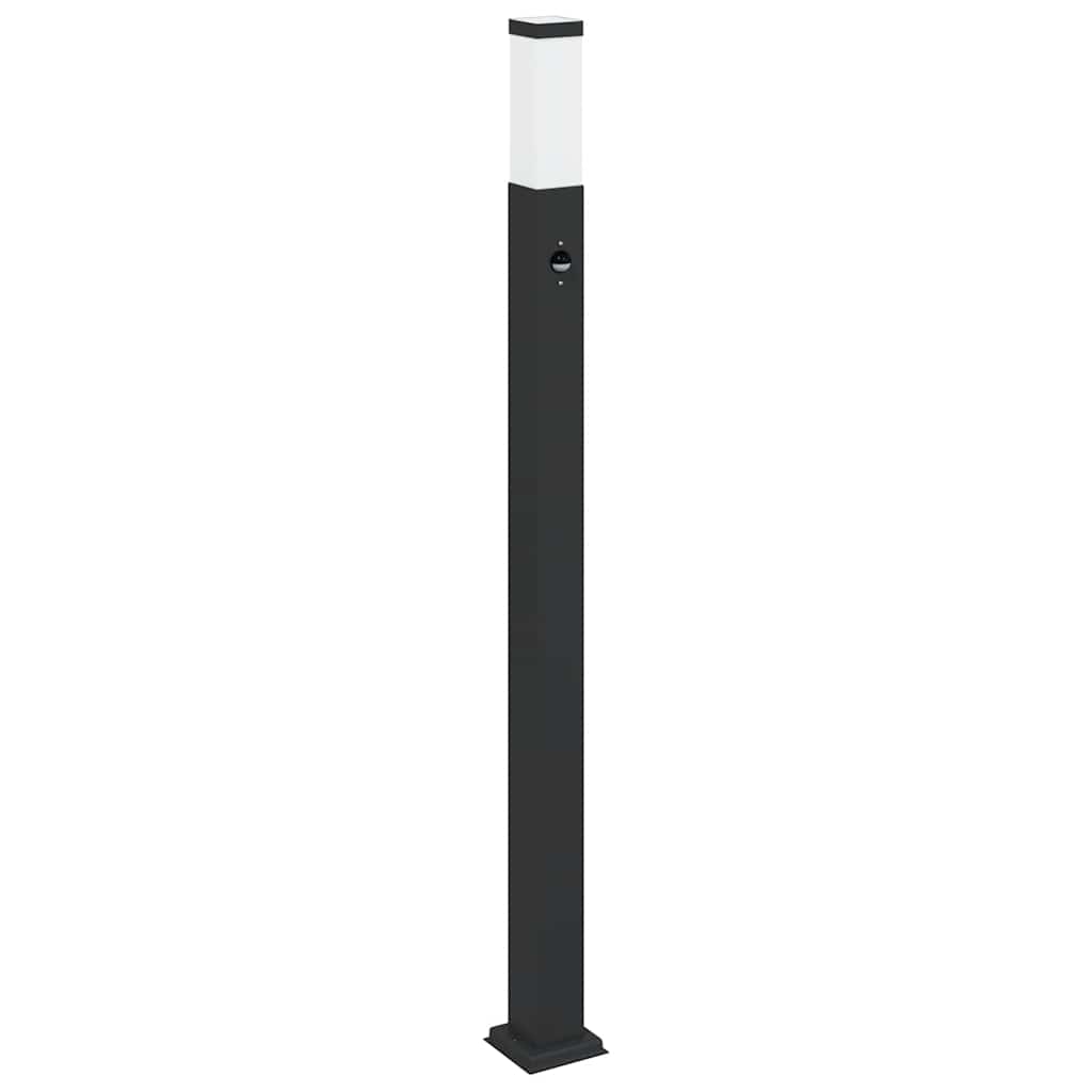 Pollerleuchte mit Sensor 110 cm Schwarz IP44