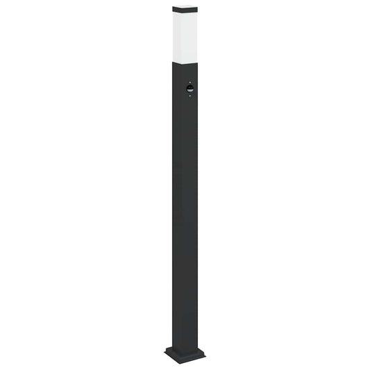 Pollerleuchte mit Sensor 110 cm Schwarz IP44