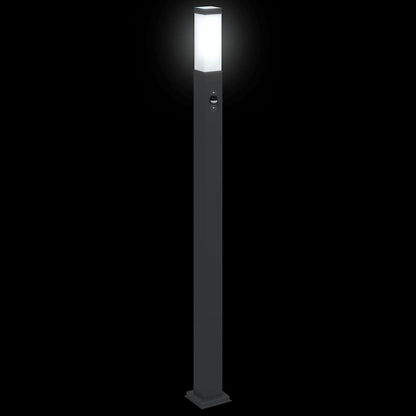 Pollerleuchte mit Sensor 110 cm Schwarz IP44