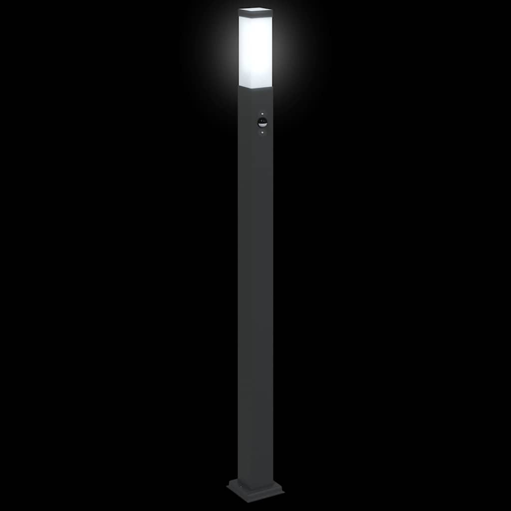 Pollerleuchten mit Sensor 3 Stk. 110 cm Schwarz IP44