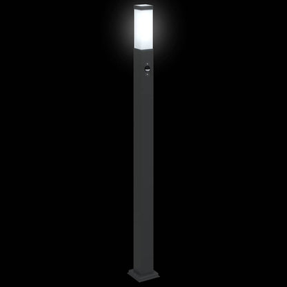 Pollerleuchten mit Sensor 3 Stk. 110 cm Schwarz IP44