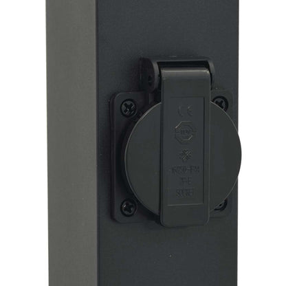 Pollerleuchte mit Auslass 50 cm Schwarz IP44
