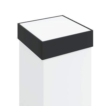 Pollerleuchten mit Steckdose 3 Stk. 50 cm Schwarz IP44