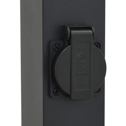 Pollerleuchte mit Auslass 80 cm Schwarz IP44